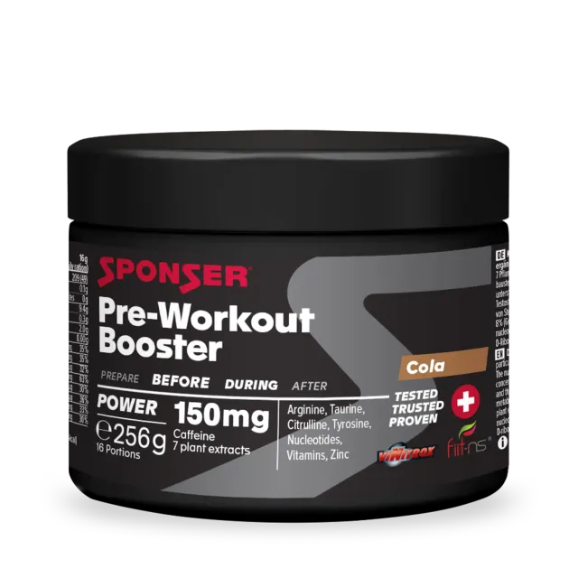 Sponser Pre-Workout Booster pre workout cola 256 g caffeina