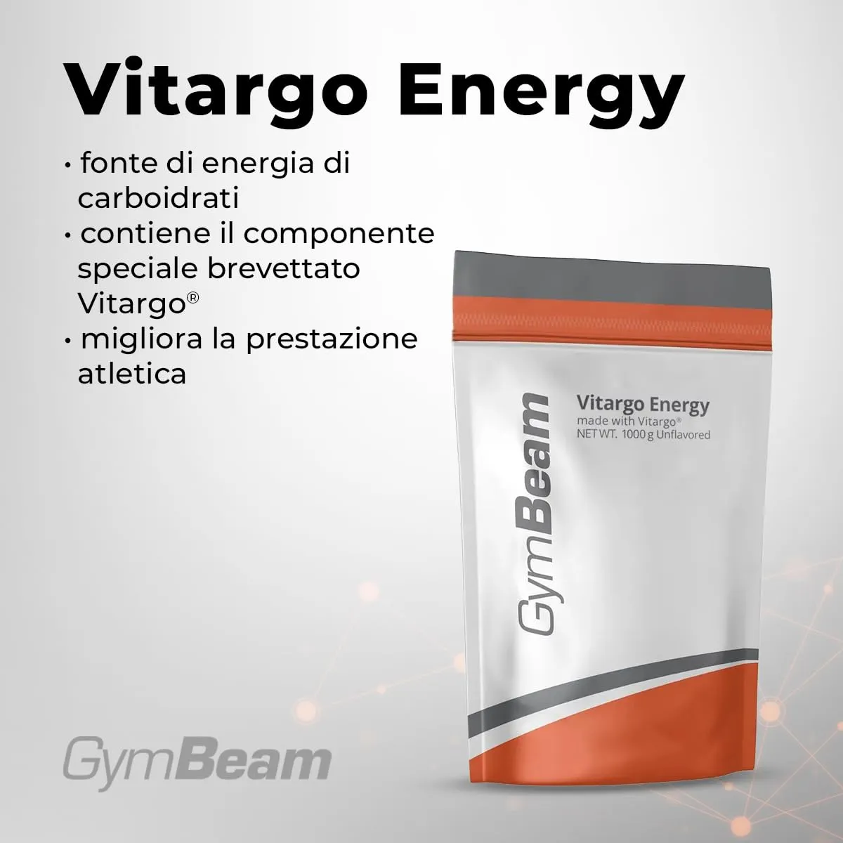 GymBeam Vitargo Energy carboidrati 1000 g mais