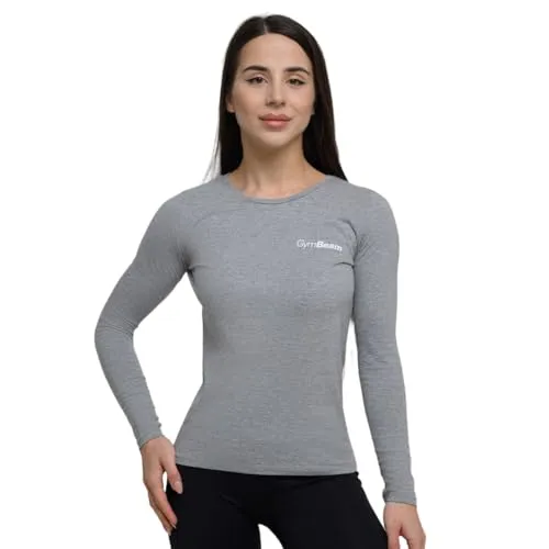GymBeam T-Shirt Donna Maniche Lunghe L Grey cotone