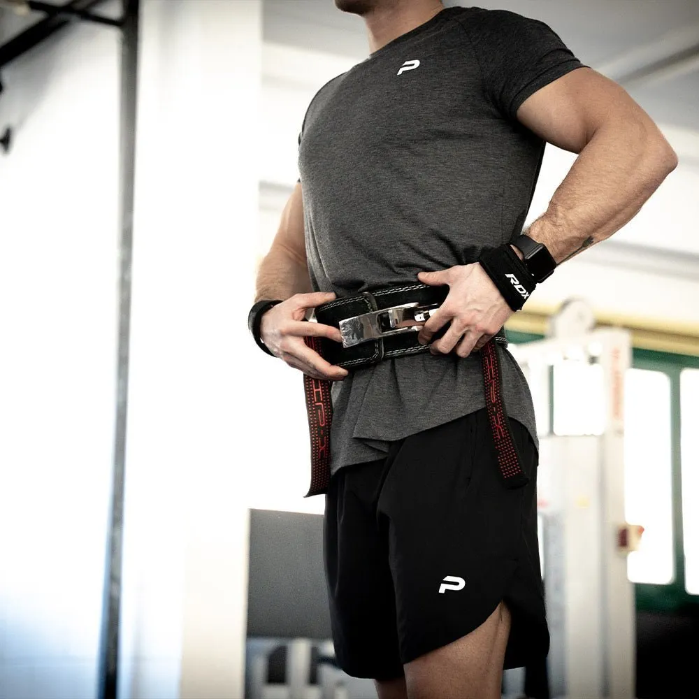 Push More Essential Shorts Sportivi Uomo Neri elasticizzati