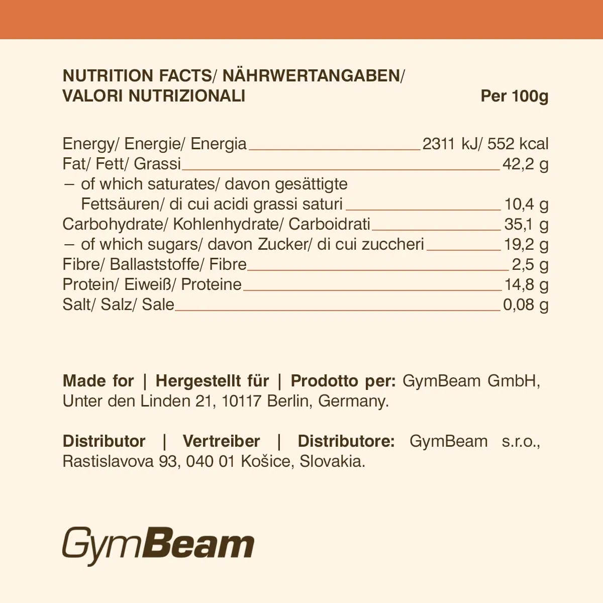 GymBeam Burro Anacardi Cinnamon Rolls 340 g Dolce