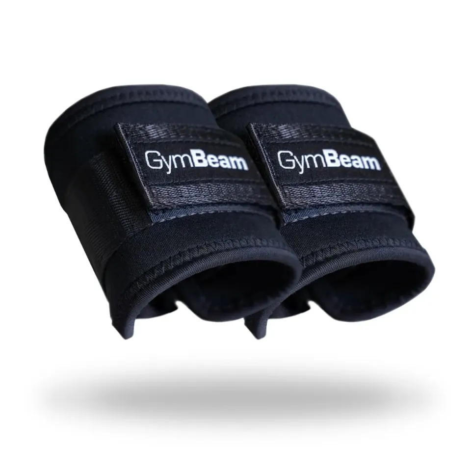 GymBeam Black cavigliere palestra coppia velcro acciaio