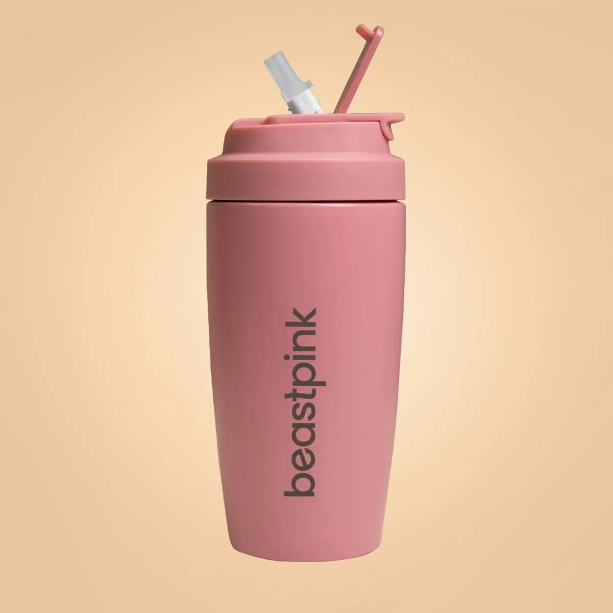 GymBeam BeastPink Tazza Termica con Cannuccia 500 ml Acciaio