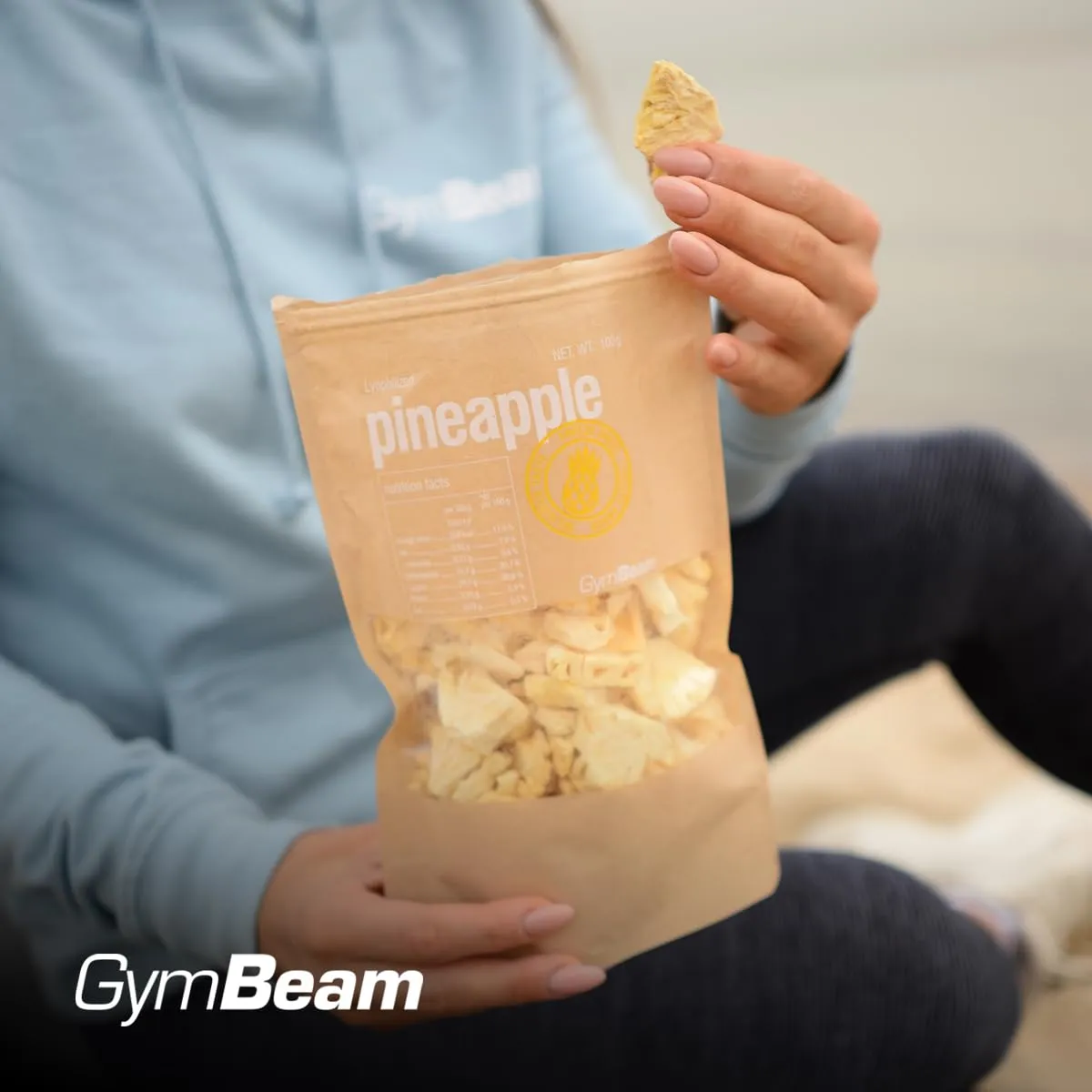 GymBeam ananas liofilizzato snack croccante 100 g
