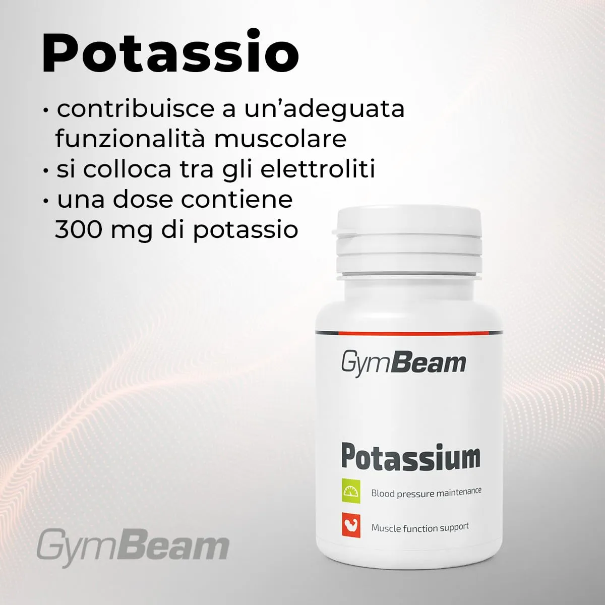GymBeam Potassio citrato capsule 60 cps 300 mg