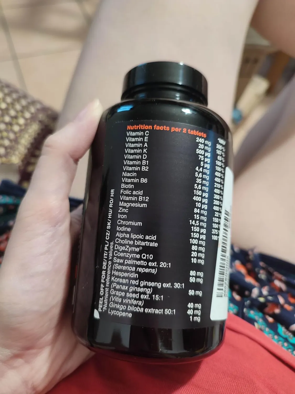 GymBeam Multivitaminico Uomo 120 cpr 27 Attivi Energia