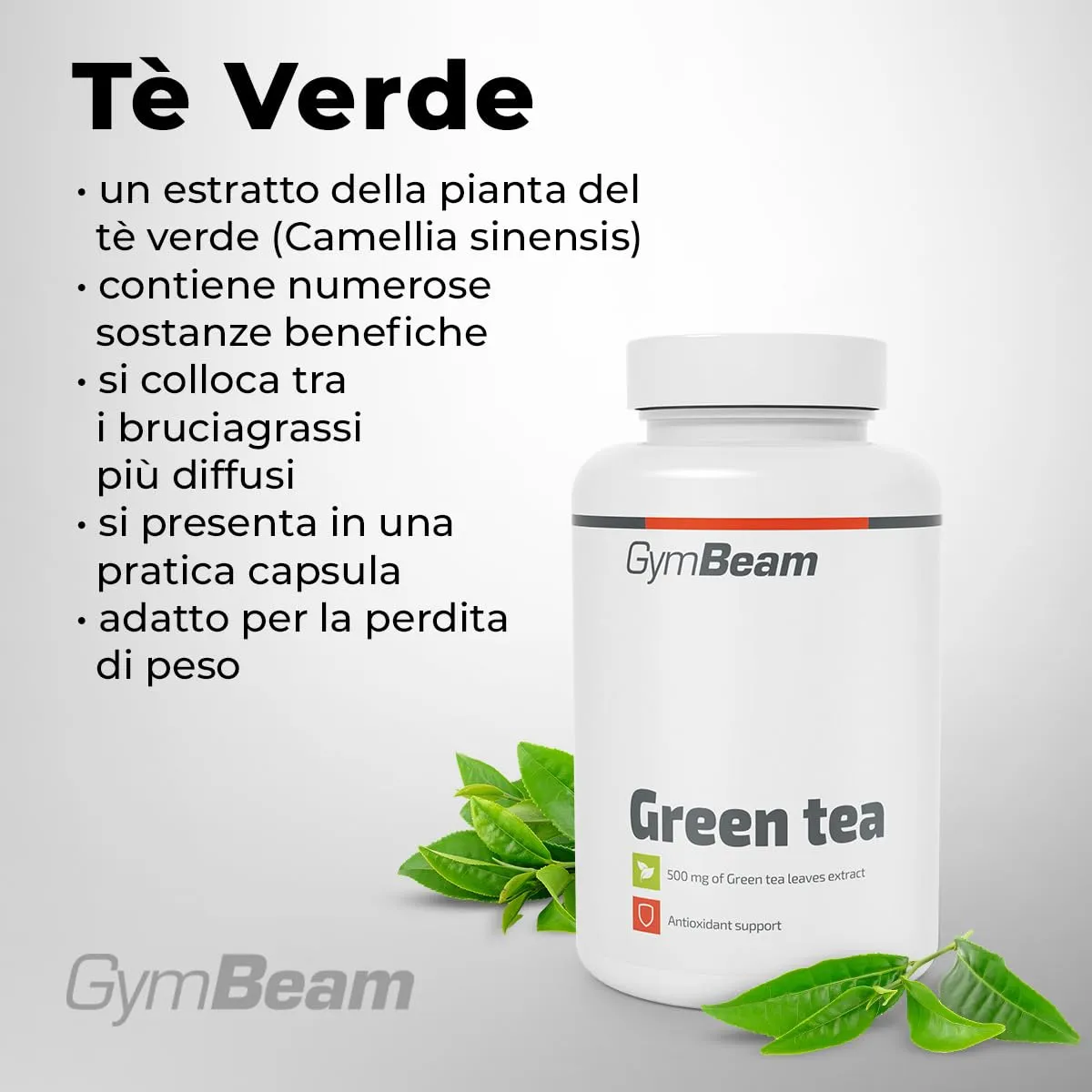 GymBeam Te Verde 500 mg capsule 60 cps con EGCG