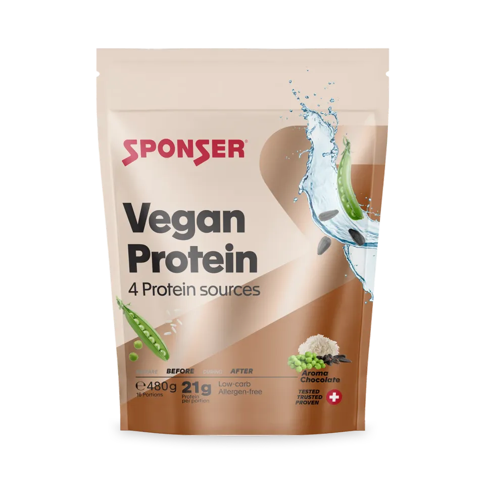 Sponser Vegan Protein proteine vegane cioccolato 480 g
