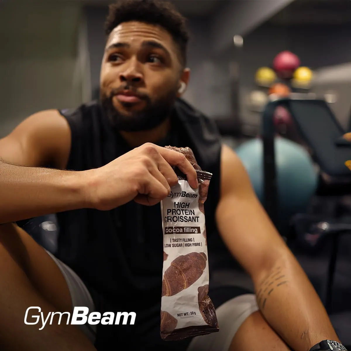 GymBeam Croissant Proteico Cacao 10x50g senza glutine
