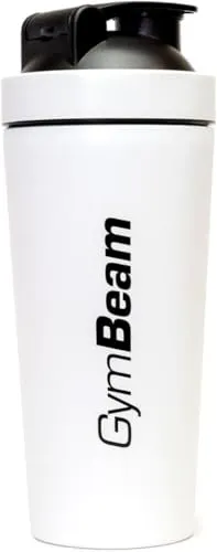 GymBeam Shaker Acciaio 750 ml Bianco con Filtro Proteine Fredde