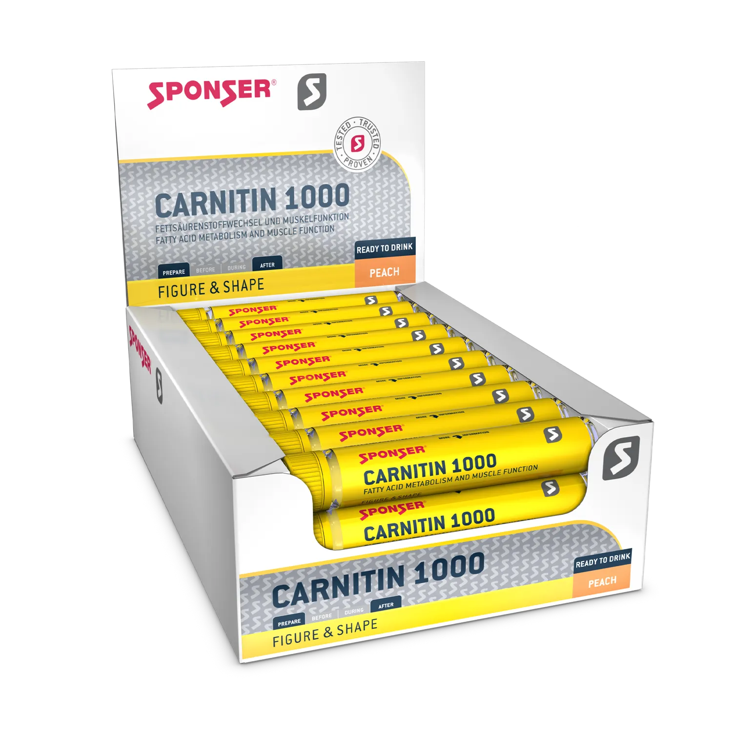 Sponser Carnitine 1000 pesca L-carnitina fiala 25 ml 1000 mg