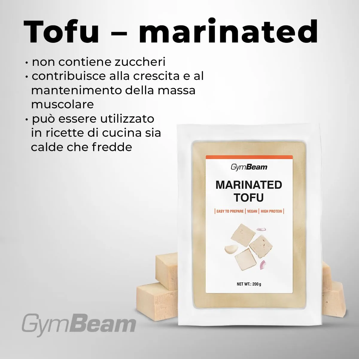 GymBeam Tofu marinato 5x200 g proteico vegano