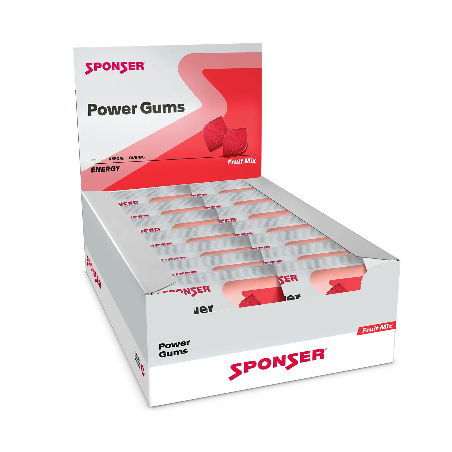Sponser Power Gums Fruit Mix 75g Energia con Caffeina