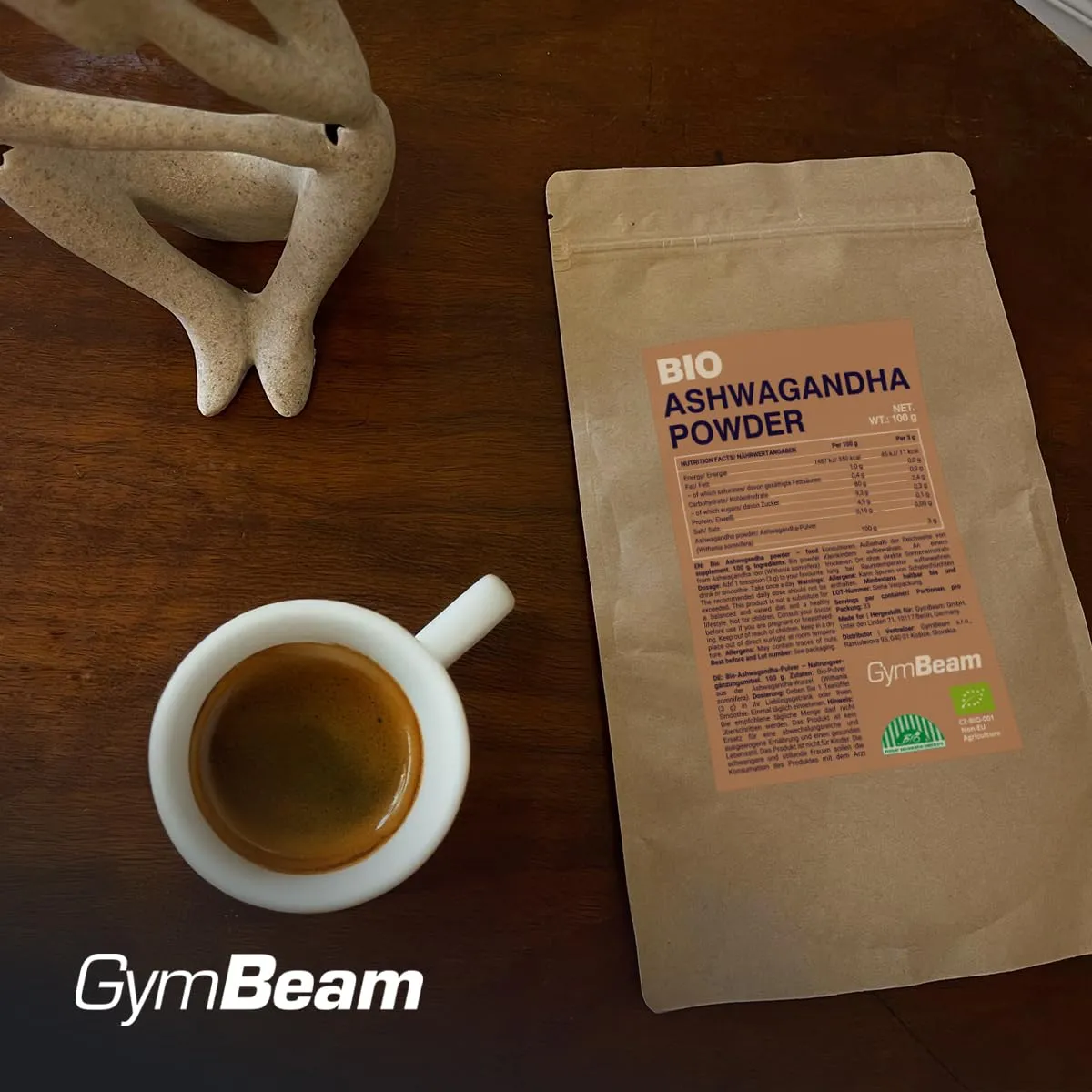 GymBeam Ashwagandha BIO Polvere 100g Adattogeno Stress
