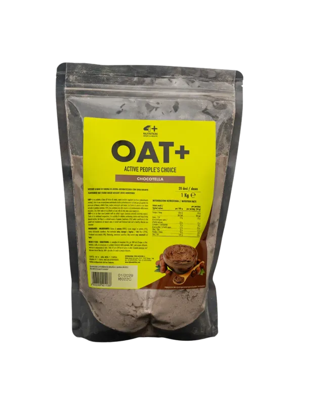 4 Plus Nutrition OAT+ Farina Avena 1 kg Apple Pie Ricca Fibre
