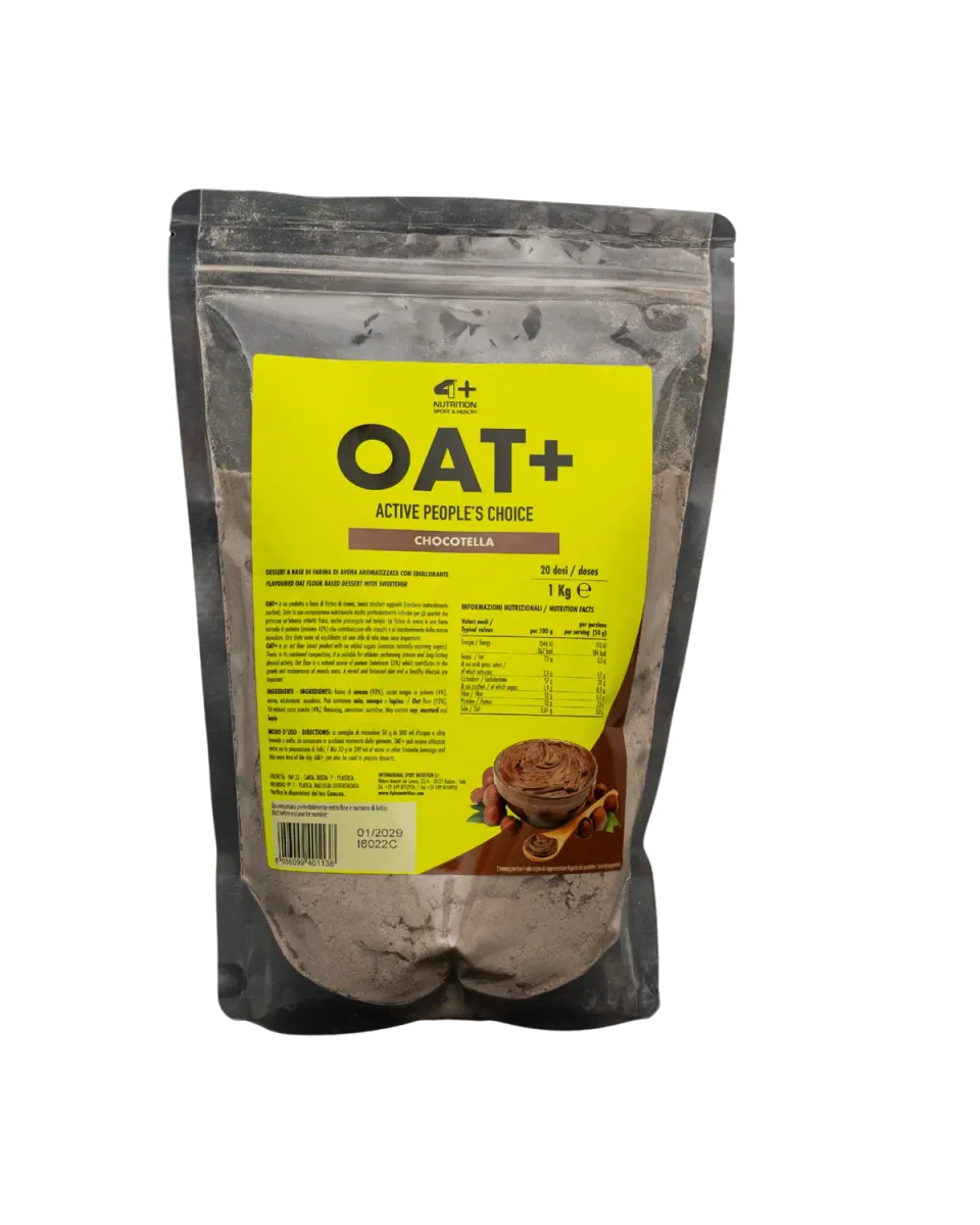 4 Plus Nutrition OAT+ Farina Avena 1 kg Apple Pie Ricca Fibre