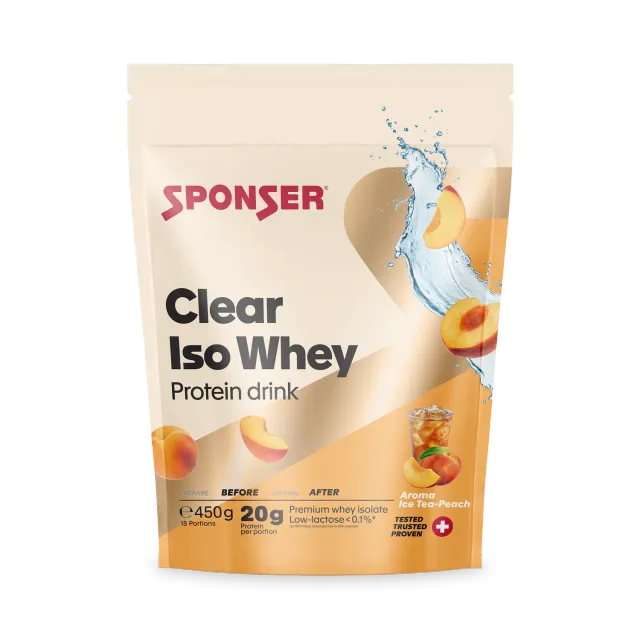 Sponser Clear Iso Whey proteine 450 g ice tea pesca