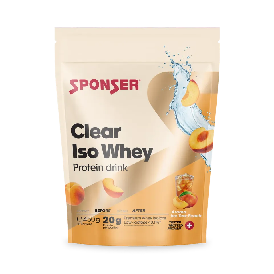 Sponser Clear Iso Whey proteine 450 g ice tea pesca