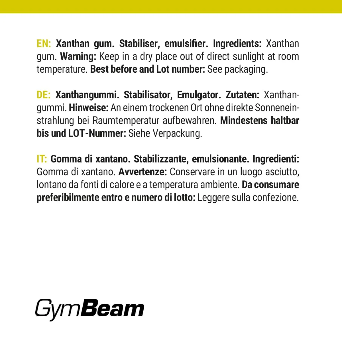 GymBeam Gomma di Xantano polvere 5 x 100 g
