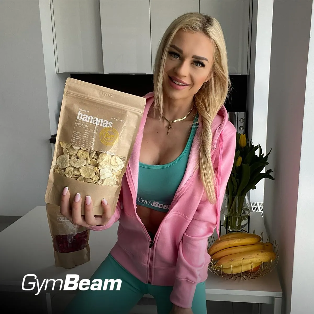 GymBeam banane liofilizzate snack croccante 100 g