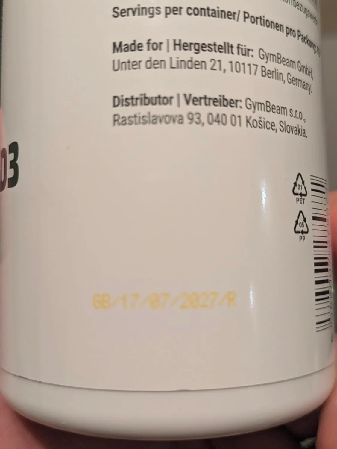 GymBeam Vitamina D3 1000 UI integratore 365 cps immunità