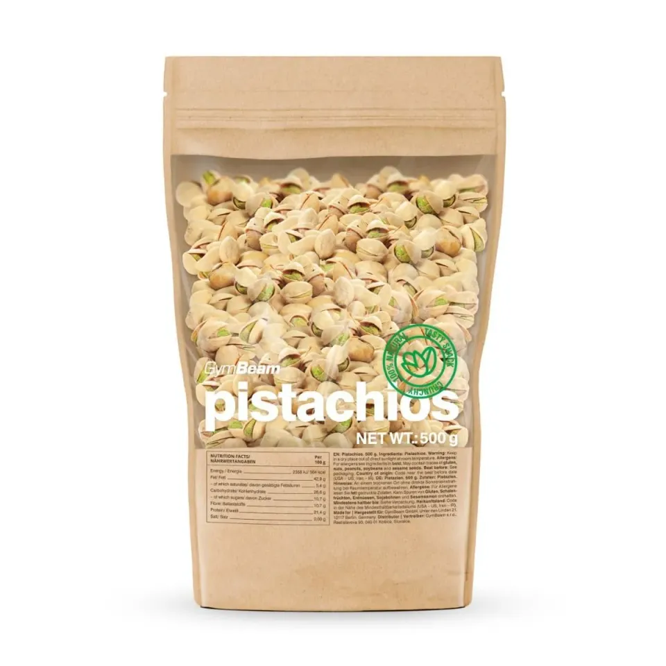 GymBeam Pistacchi Non Salati Crudi 500g Verdi