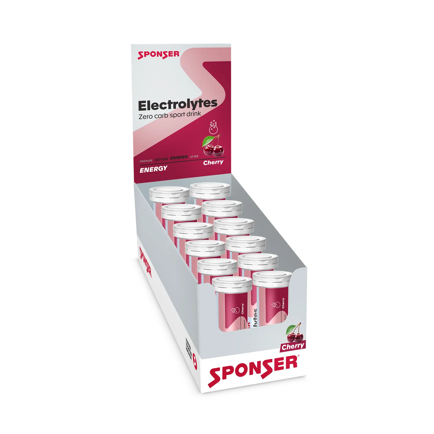 Sponser Electrolytes pastiglie Cherry 10 tabs zero zuccheri