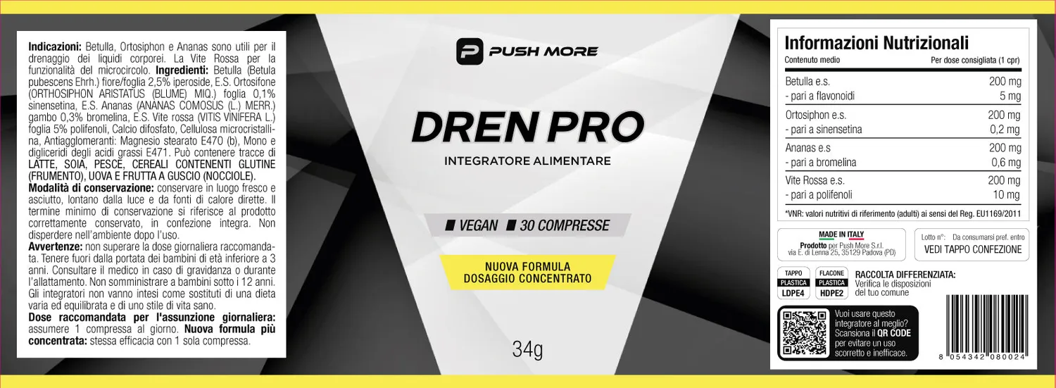 Push More RIV Dren Pro Drenante 60 Compresse Betulla