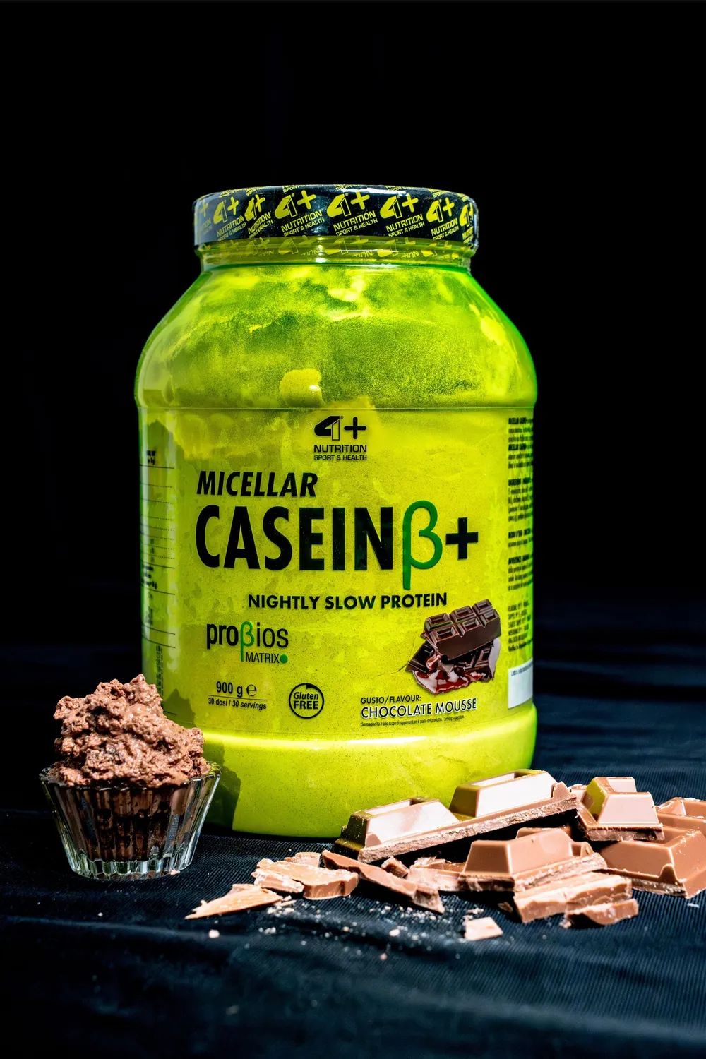 4 Plus Nutrition Micellar Caseinß+ caseina 900 g notturna