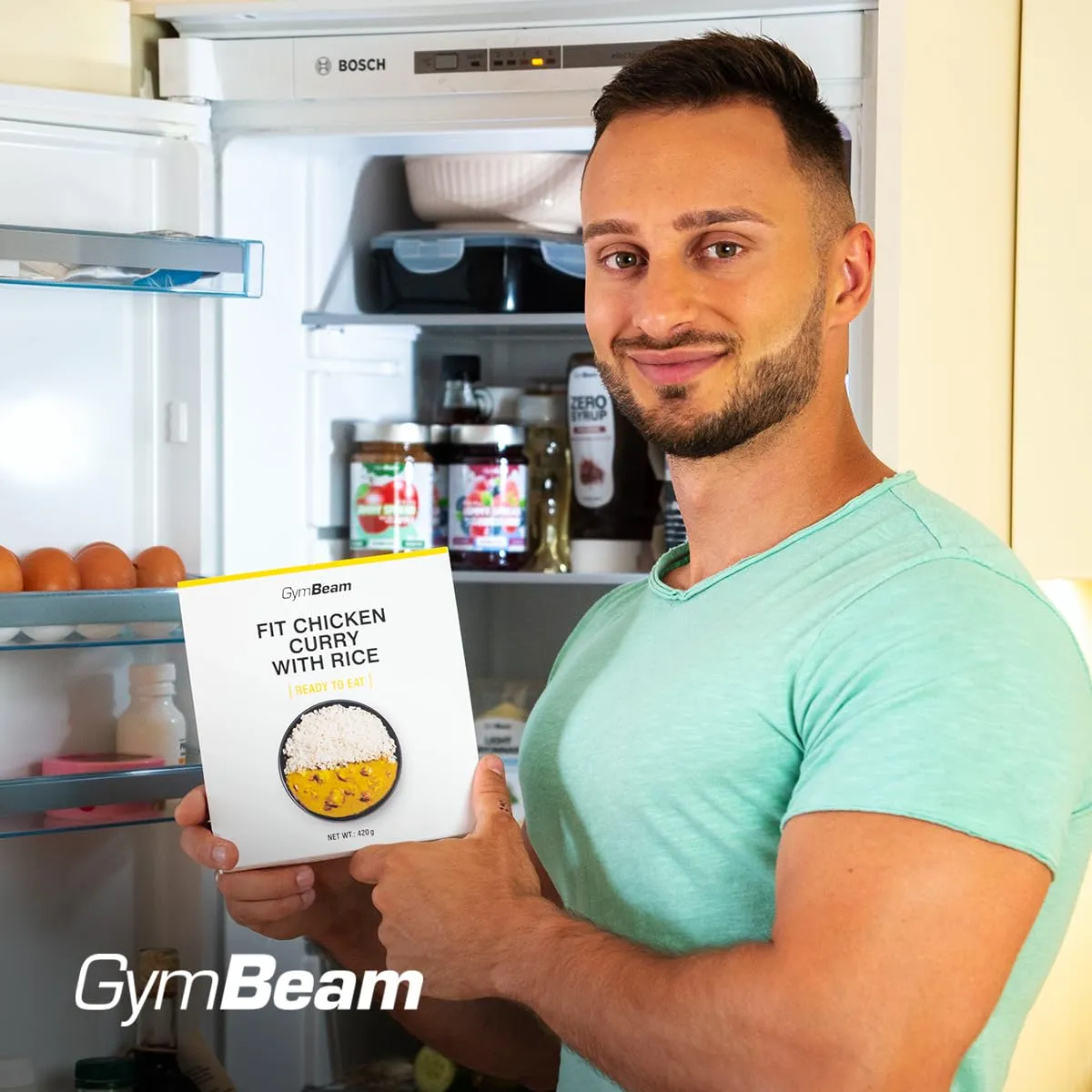 GymBeam FIT Ready to Eat pollo curry riso 420g proteico