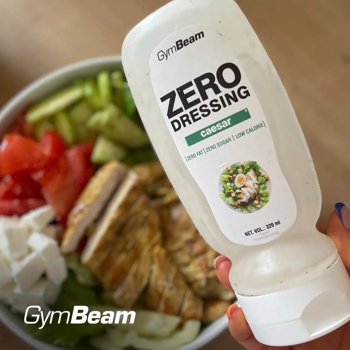 GymBeam Salsa Zero Caesar 320 ml senza grassi vegana