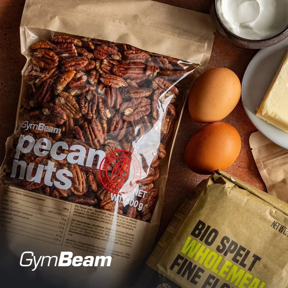 GymBeam Noci Pecan sgusciate 500 g omega dolci