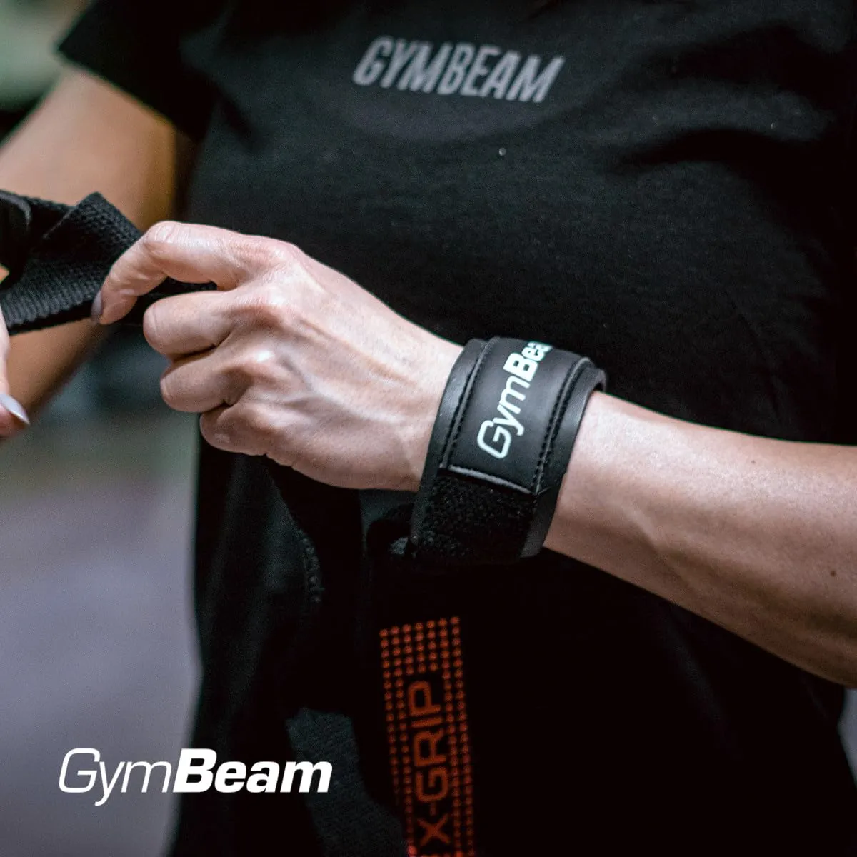 GymBeam X-Grip cinghie sollevamento 60x4 cm antiscivolo