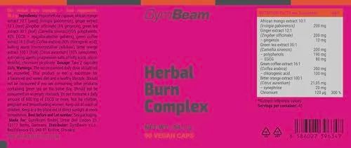 GymBeam Herbal Burn Complex bruciagrassi 60 capsule