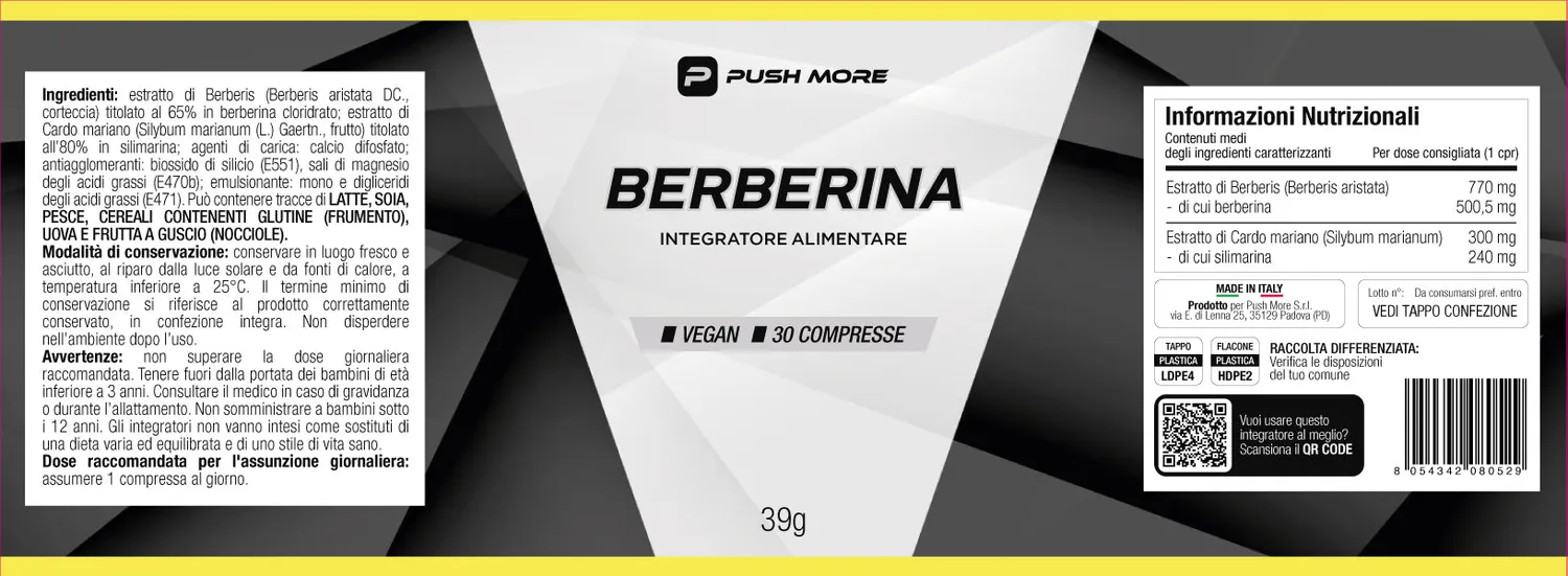Push More Berberina integratore 30 compresse glicemico