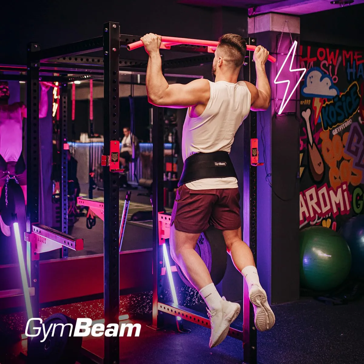 GymBeam Dip Belt Cintura Pesi EVA 50 kg con Catena