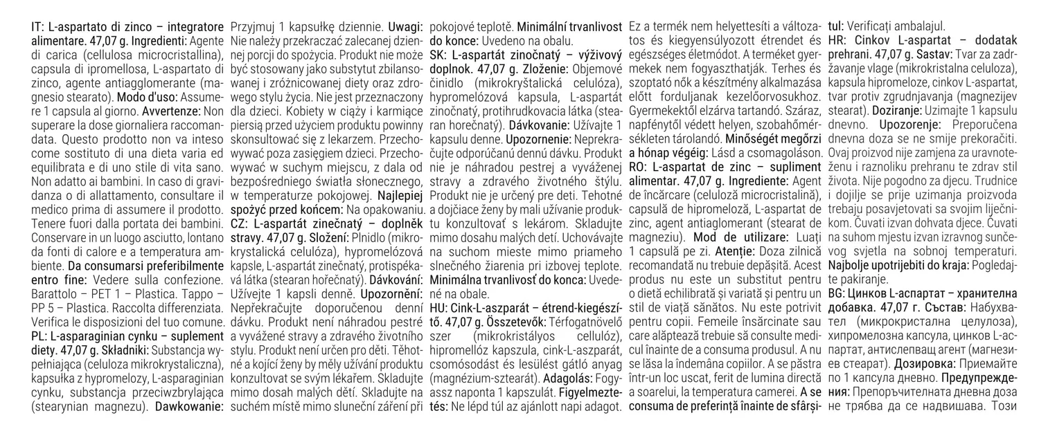 GymBeam Zinco L-Aspartato Capsule Vegane 90 cps