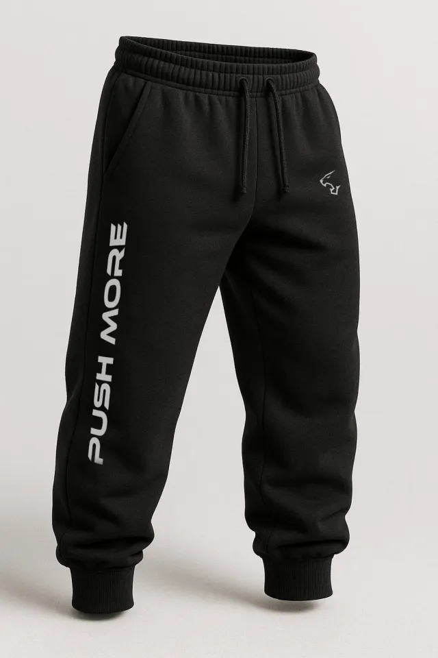 Push More Jogger pantaloni sportivi neri uomo palestra