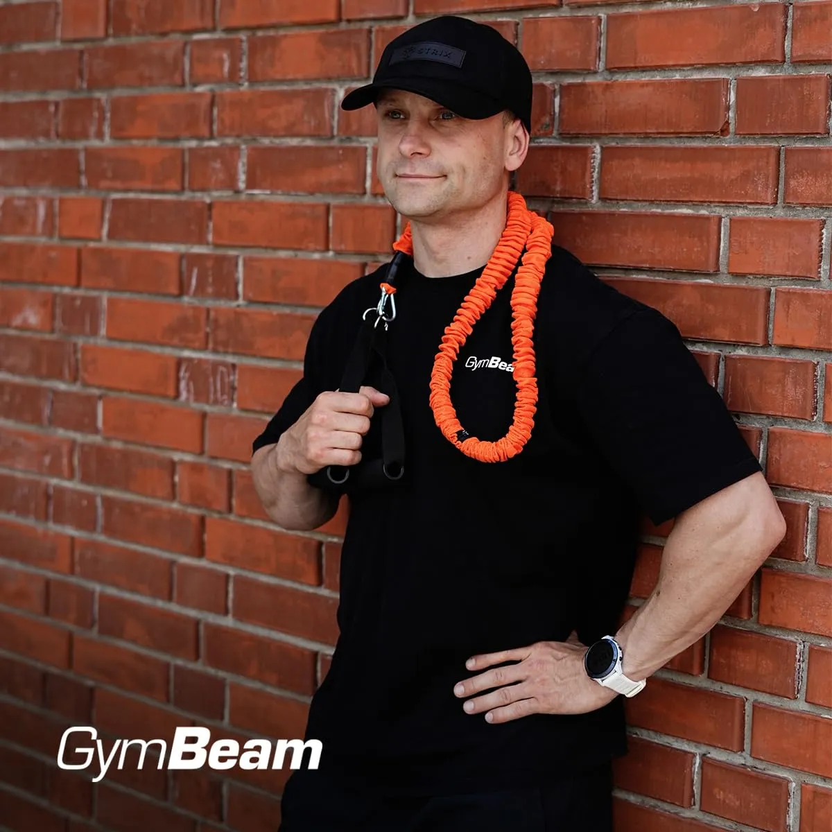 GymBeam Fascia di Resistenza con Maniglie elastico 10 kg 120 cm