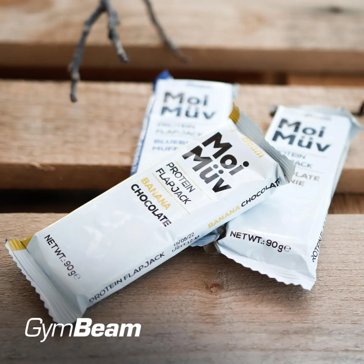 GymBeam MoiMüv Protein Flapjack barrette 12x90g banana 20g proteine