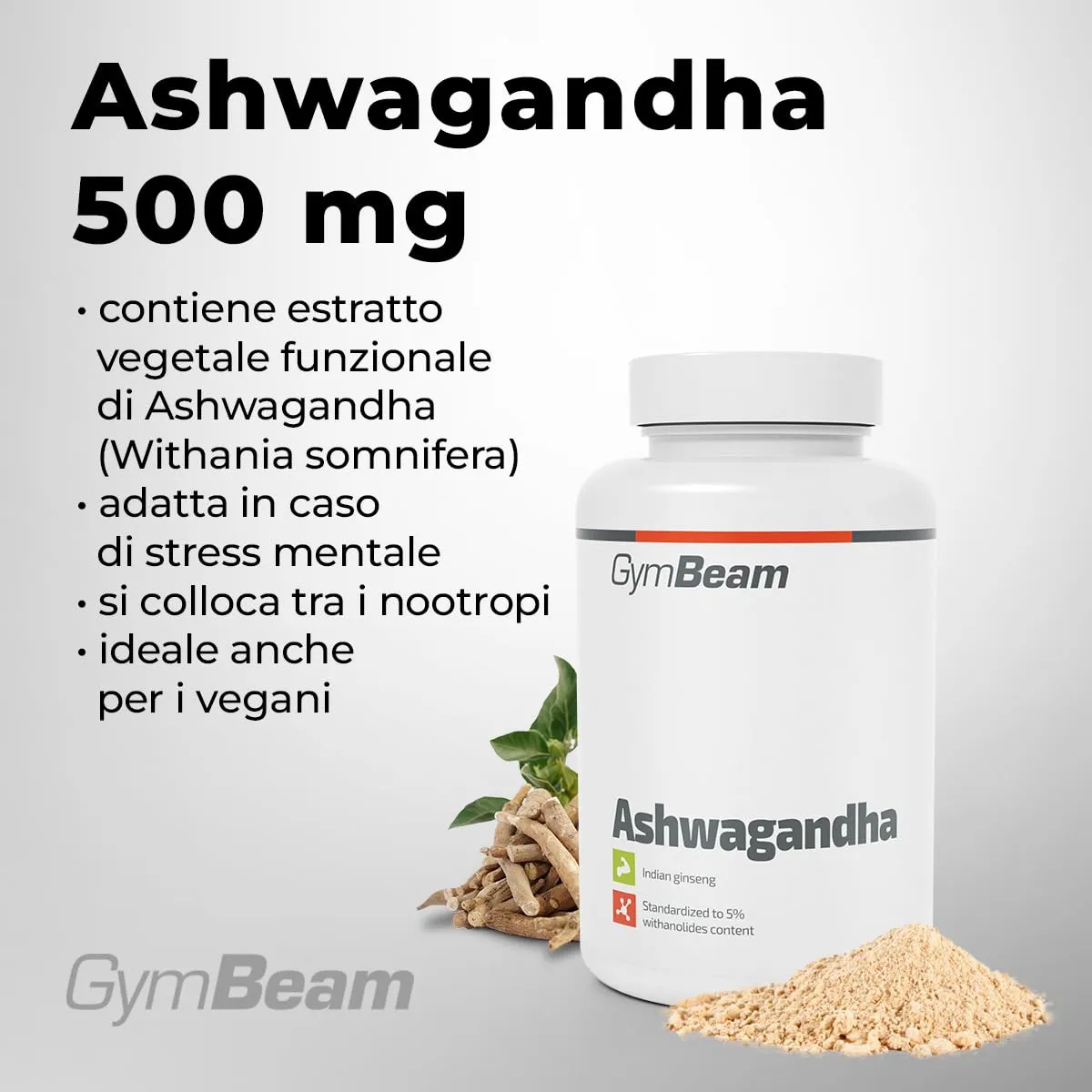 GymBeam Ashwagandha 500 mg capsule 90 cps