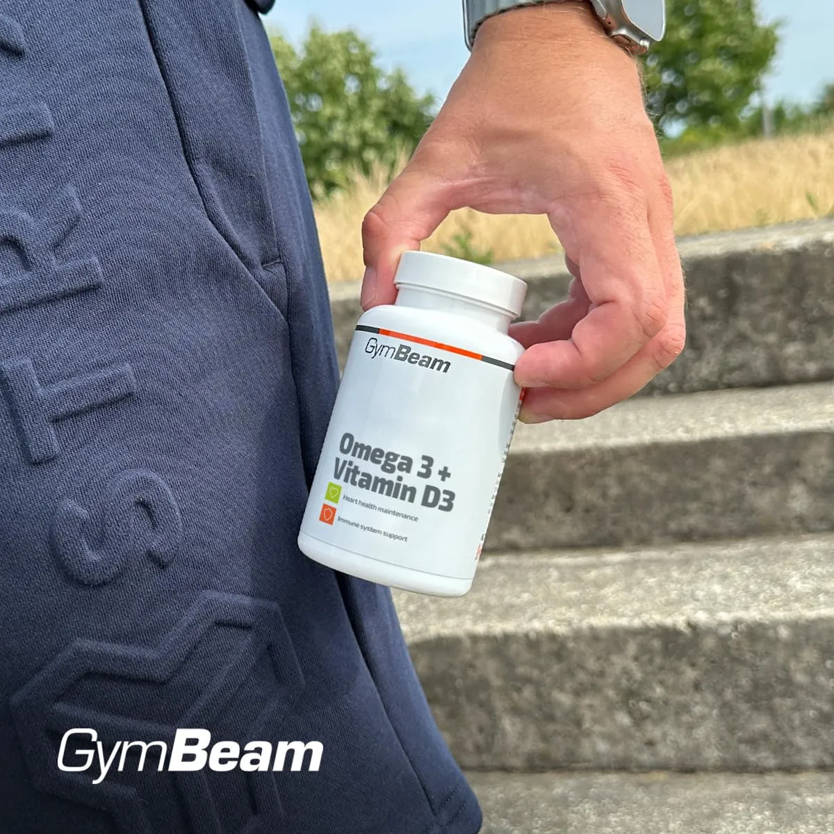 GymBeam Omega 3 Vitamina D3 Capsule 90 cps Cuore