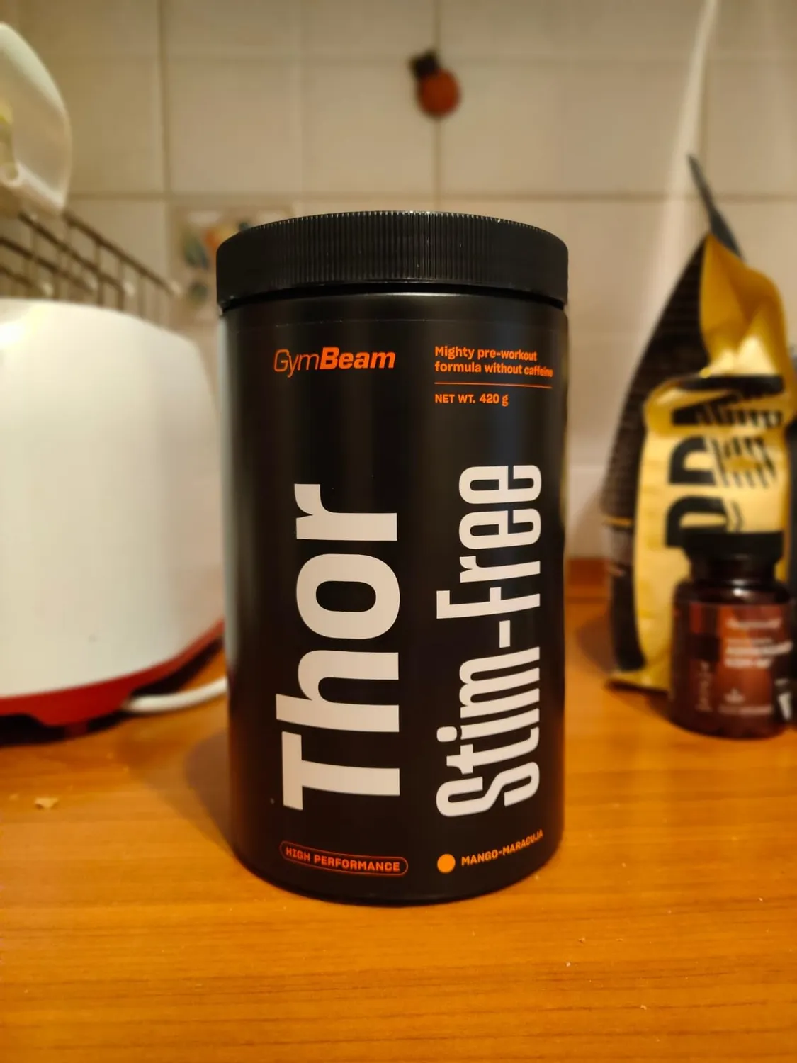 GymBeam Thor Stim-Free pre workout Mango-Maracuja 420 g