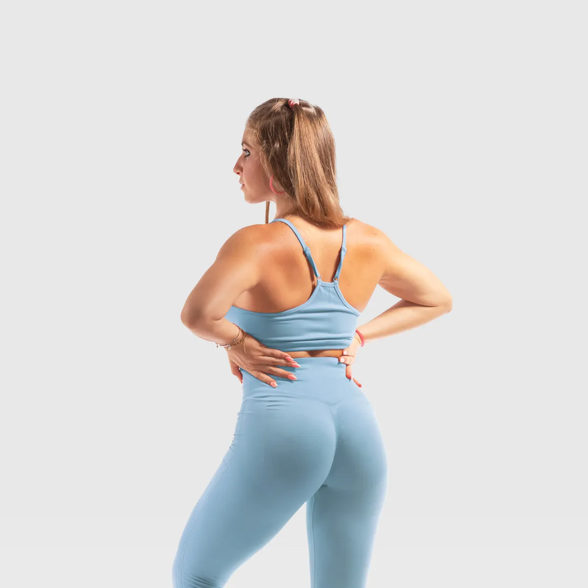 Push More Azura top sportivo XS-XL verde terra spalline regolabili