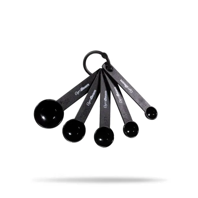 GymBeam Set Misurini Cucina 5 pezzi nero dosatore polveri