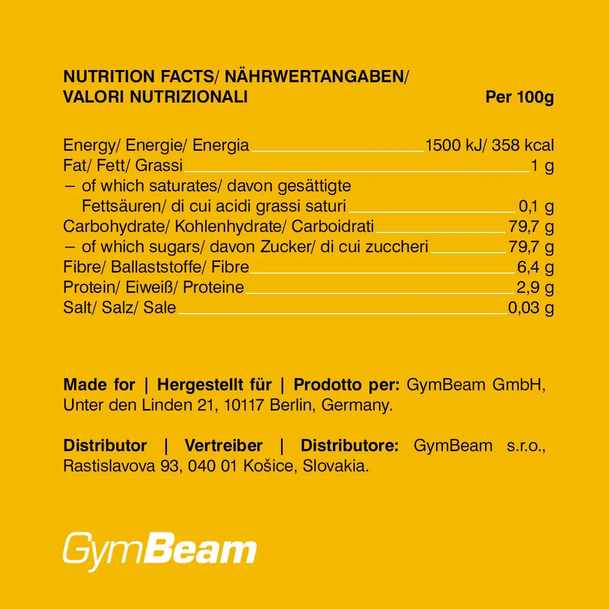 GymBeam ananas liofilizzato snack croccante 100 g