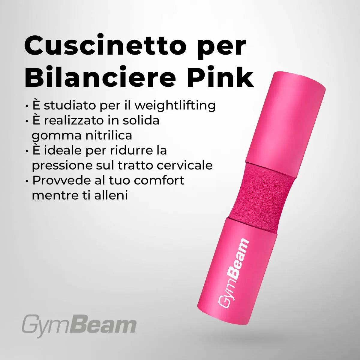 GymBeam Barbell Pad Cuscinetto Bilanciere Rosa NBR Squat