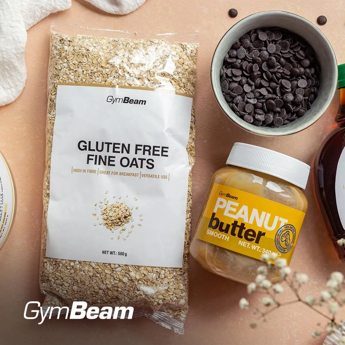 GymBeam Fiocchi Avena Fini senza glutine 500 g fibre