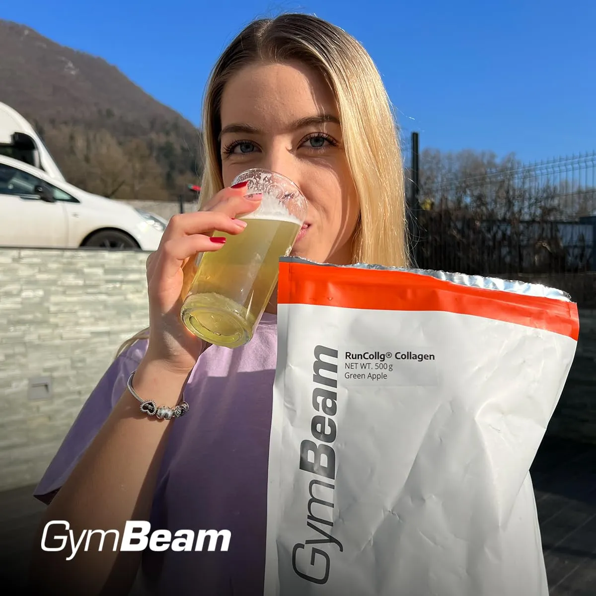 GymBeam RunCollg Collagene Polvere Mango-Maracuja Vitamina C