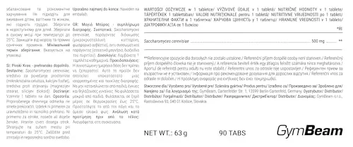 GymBeam Lievito di Birra Compresse 500 mg 90 cpr Vitamine B
